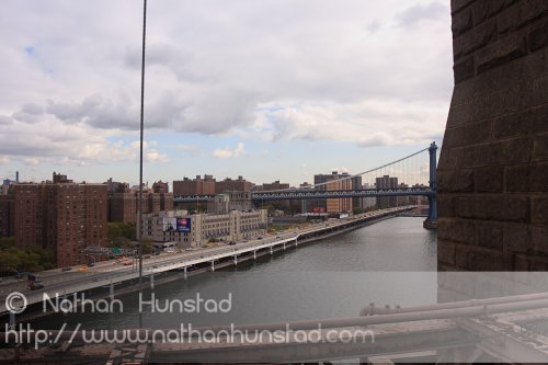 The Manhattan Bridge and FDR Drive from the Brooklyn Bridge